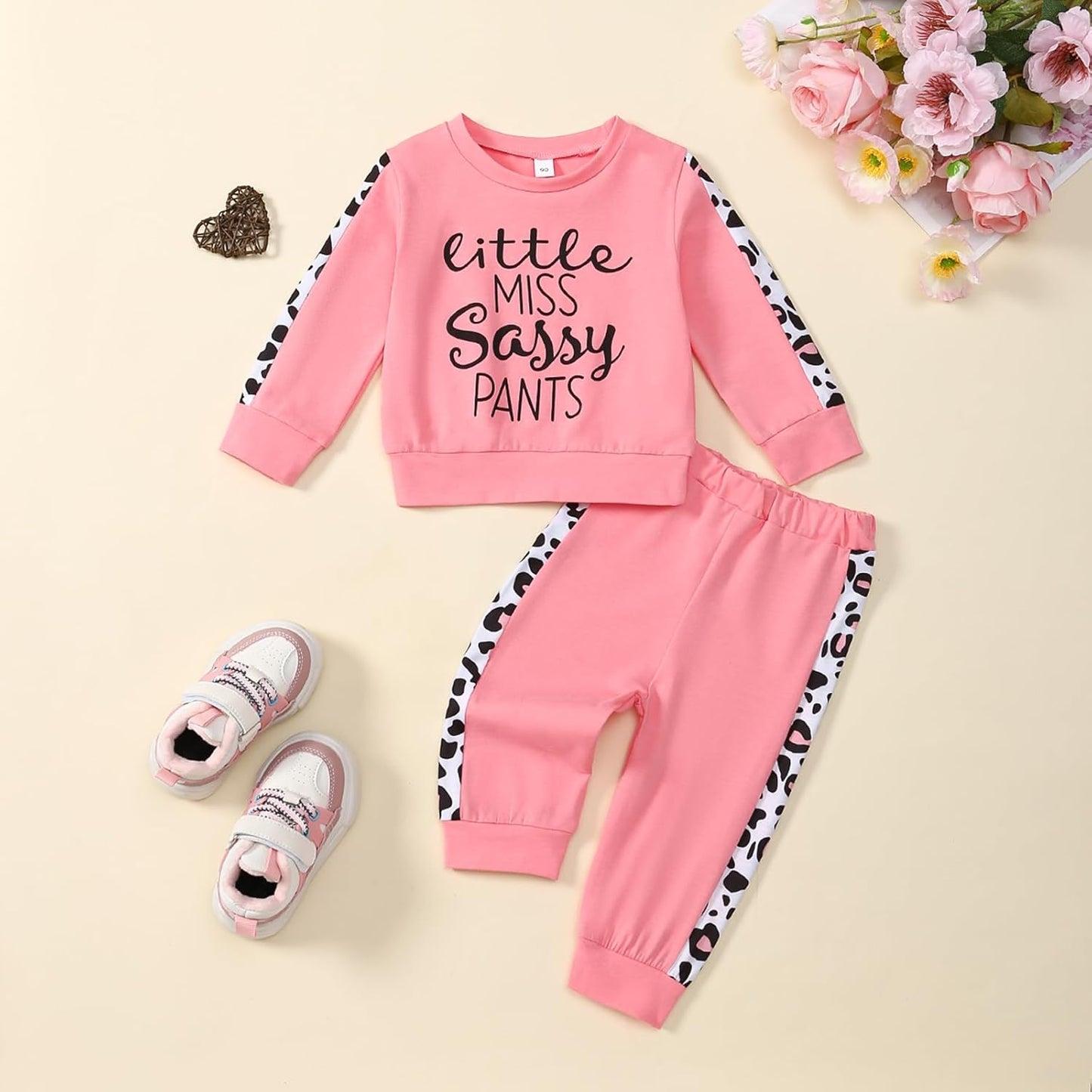 Infant Toddler Baby Girl Clothes Long Sleeve T-Shirt Tops Pants Outfits Set