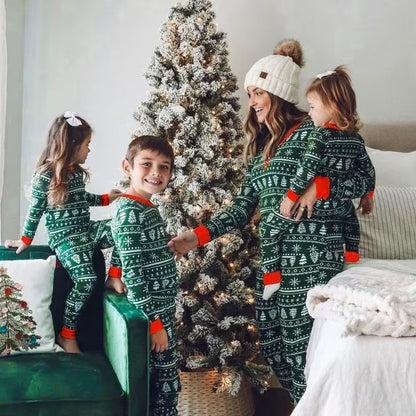 2023 Christmas Moose Family Matching Pajamas Set New Year'S Clothes Adults Kids Sleepwear Baby Rompers Soft Loose Xmas Outfits