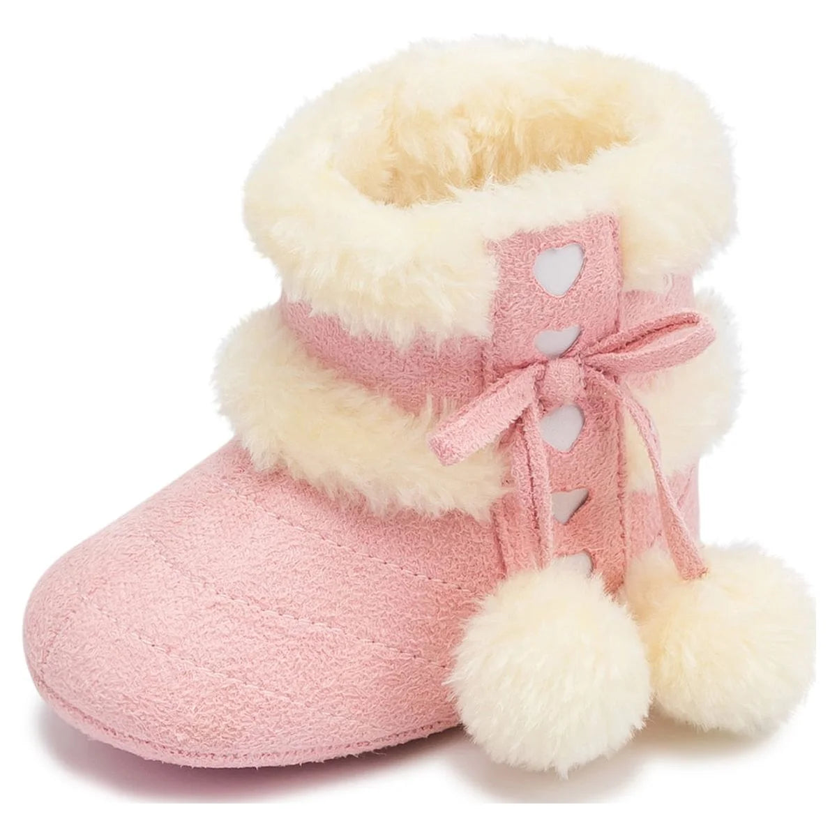 Baby Girls Boys Snow Warm Boots Infant Winter Booties Newborn Slip on Shoes for 3-18 Months