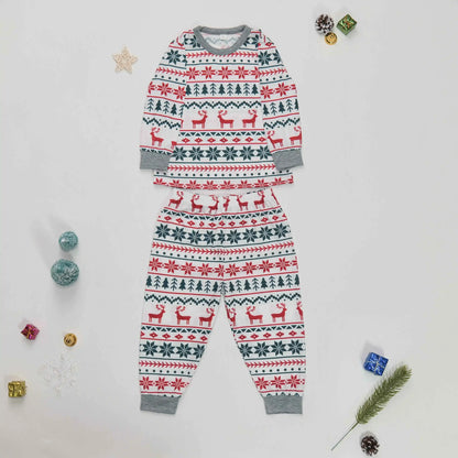 2023 Christmas Moose Family Matching Pajamas Set New Year'S Clothes Adults Kids Sleepwear Baby Rompers Soft Loose Xmas Outfits