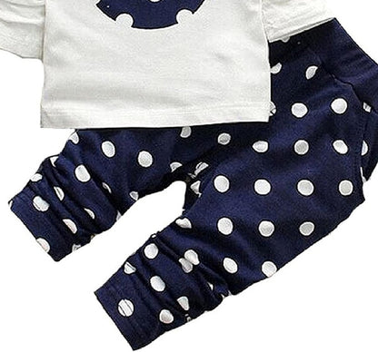 Cute Toddler Baby Girls Clothes Set Long Sleeve T-Shirt and Pants Kids 2Pcs Outfits